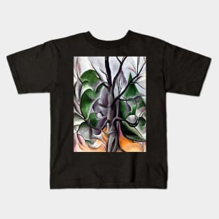 High Resolution Grey Tree Lake George by Georgia O'Keeffe Kids T-Shirt